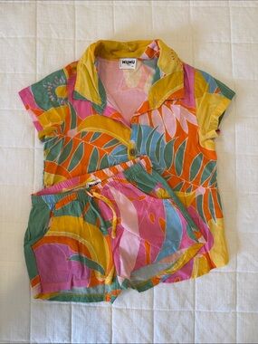 Show Me Your Mumu Colorblock Tropical Short Set boys size 2T